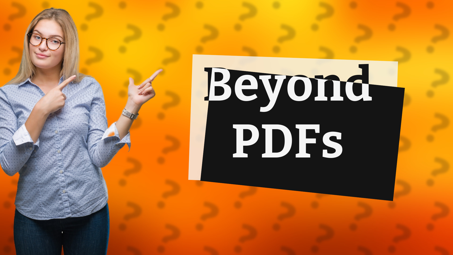 Beyond PDFs