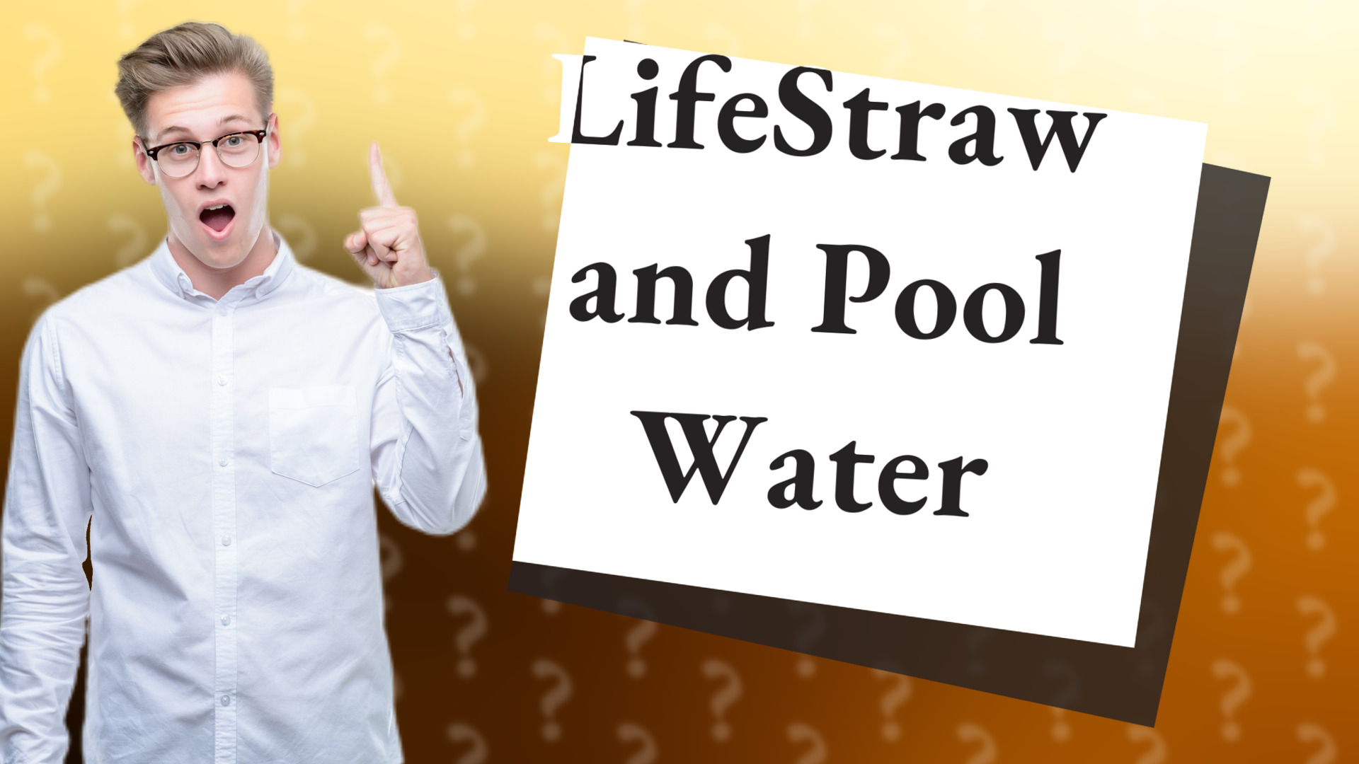 LifeStraw and Pool Water