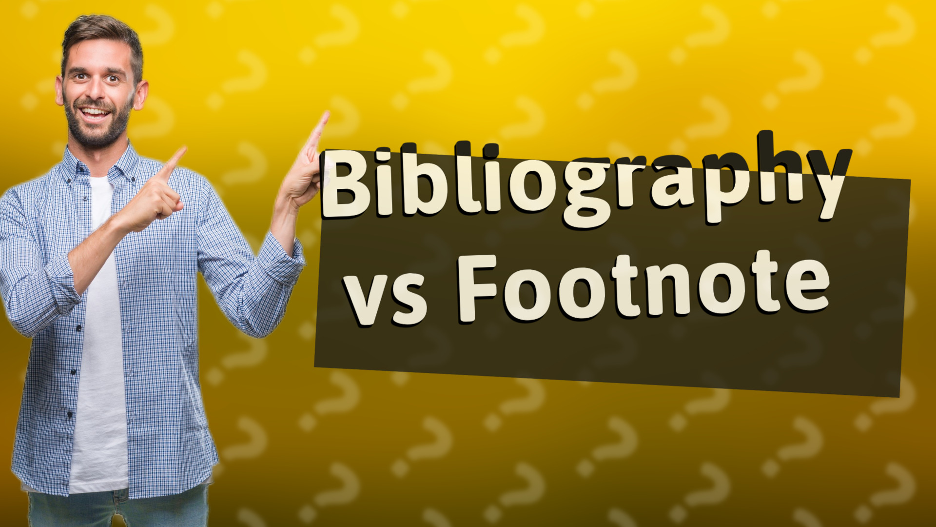 Bibliography vs Footnote