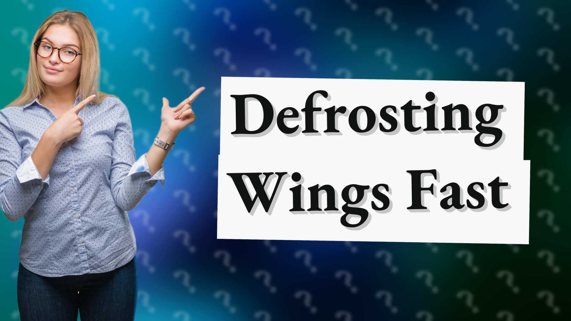 Defrosting Wings Fast