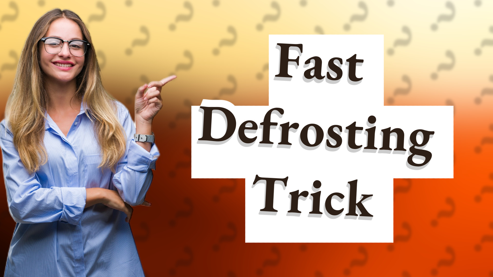 Fast Defrosting Trick