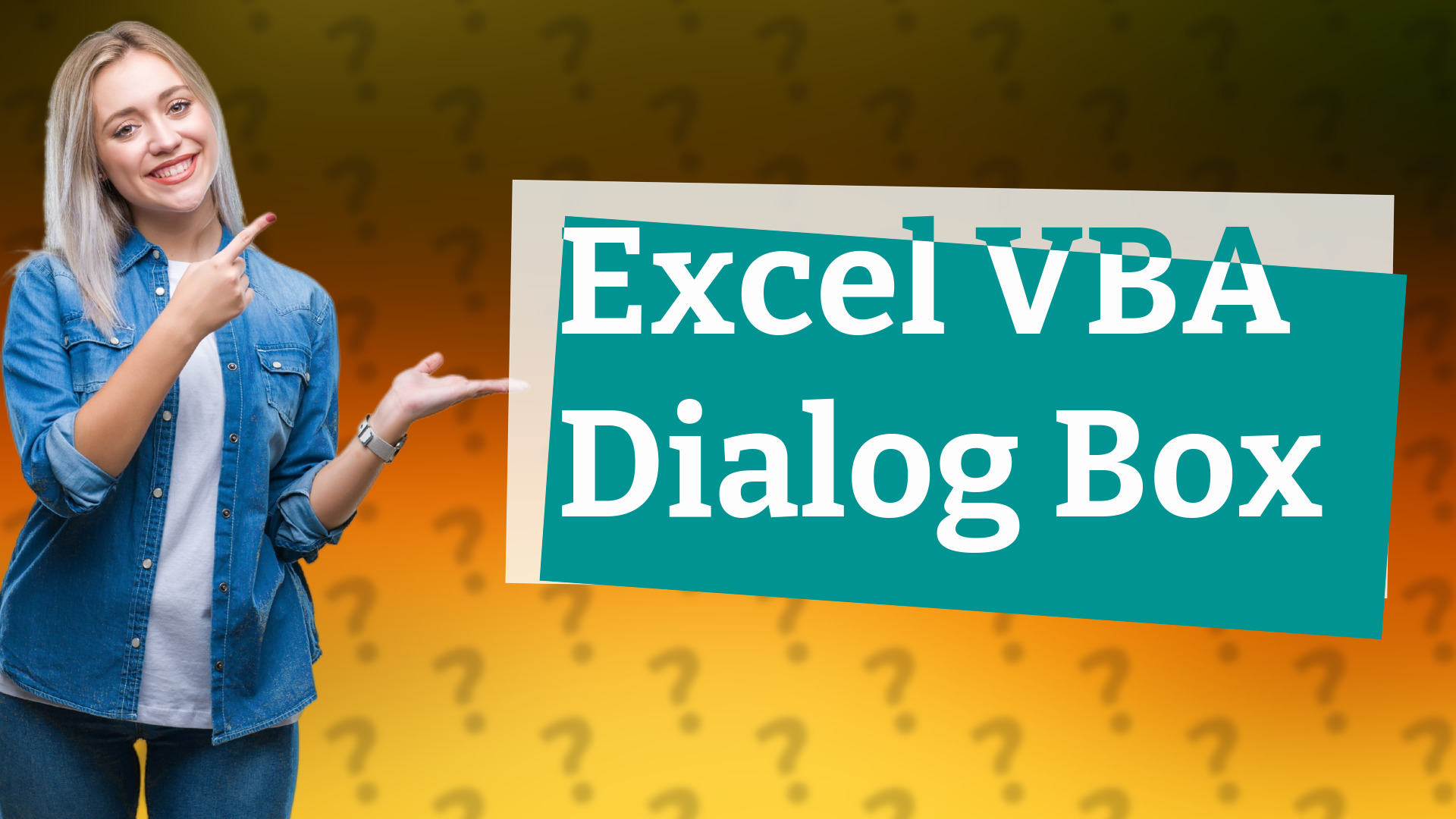 Excel VBA Dialog Box