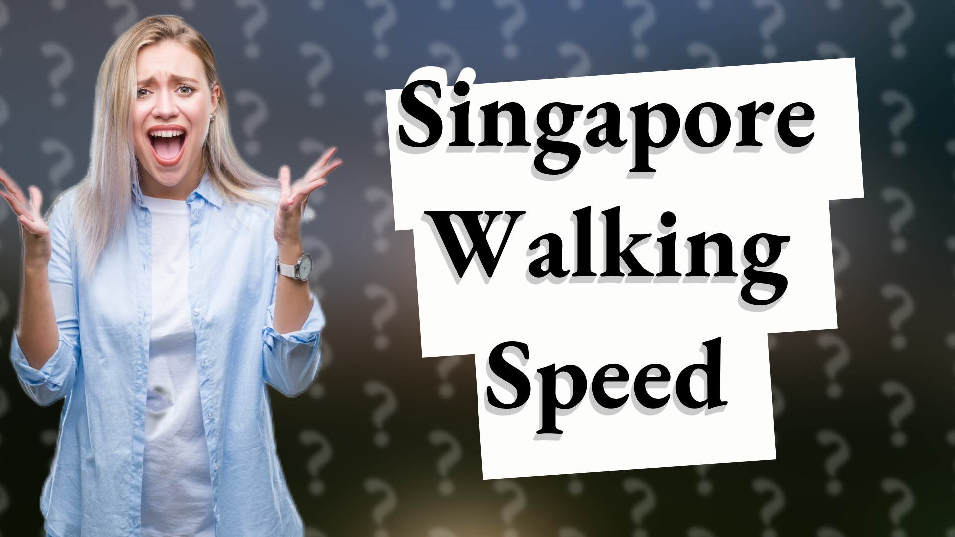 Singapore Walking Speed