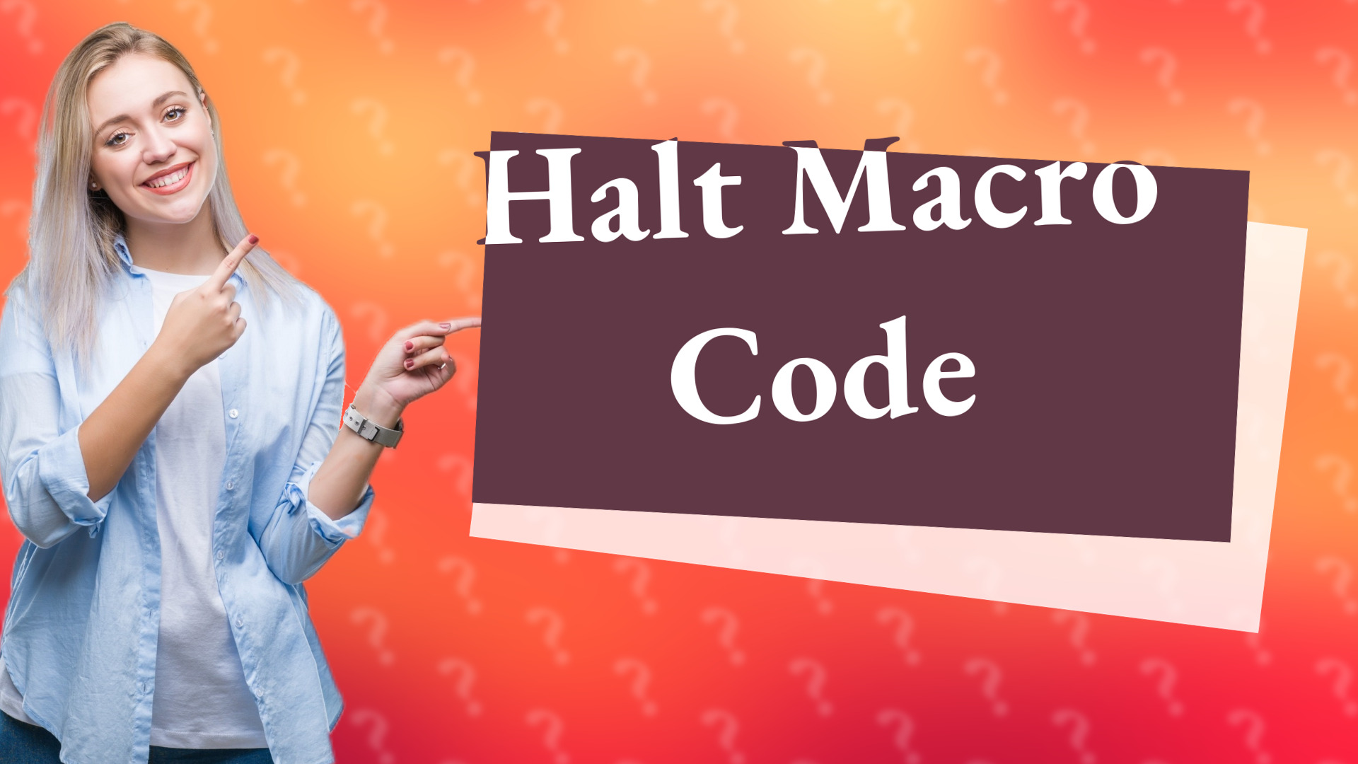 Halt Macro Code