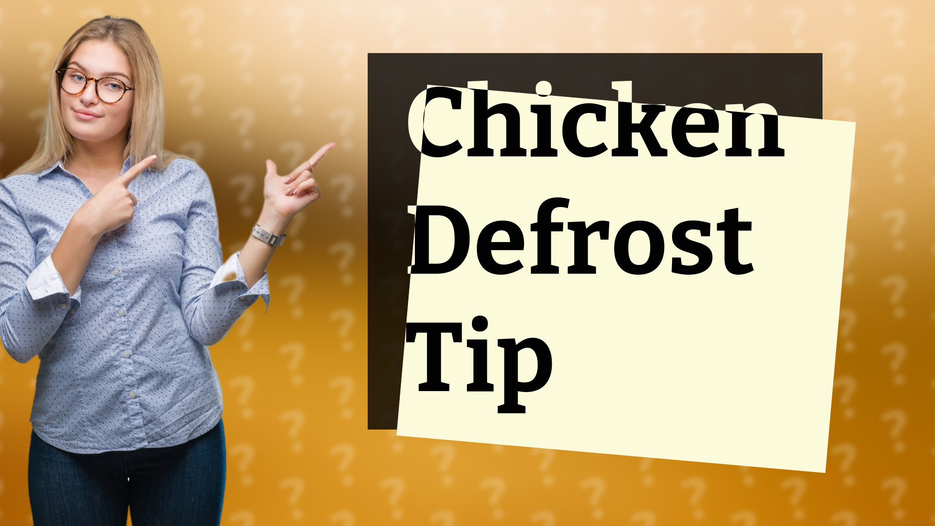 Chicken Defrost Tip