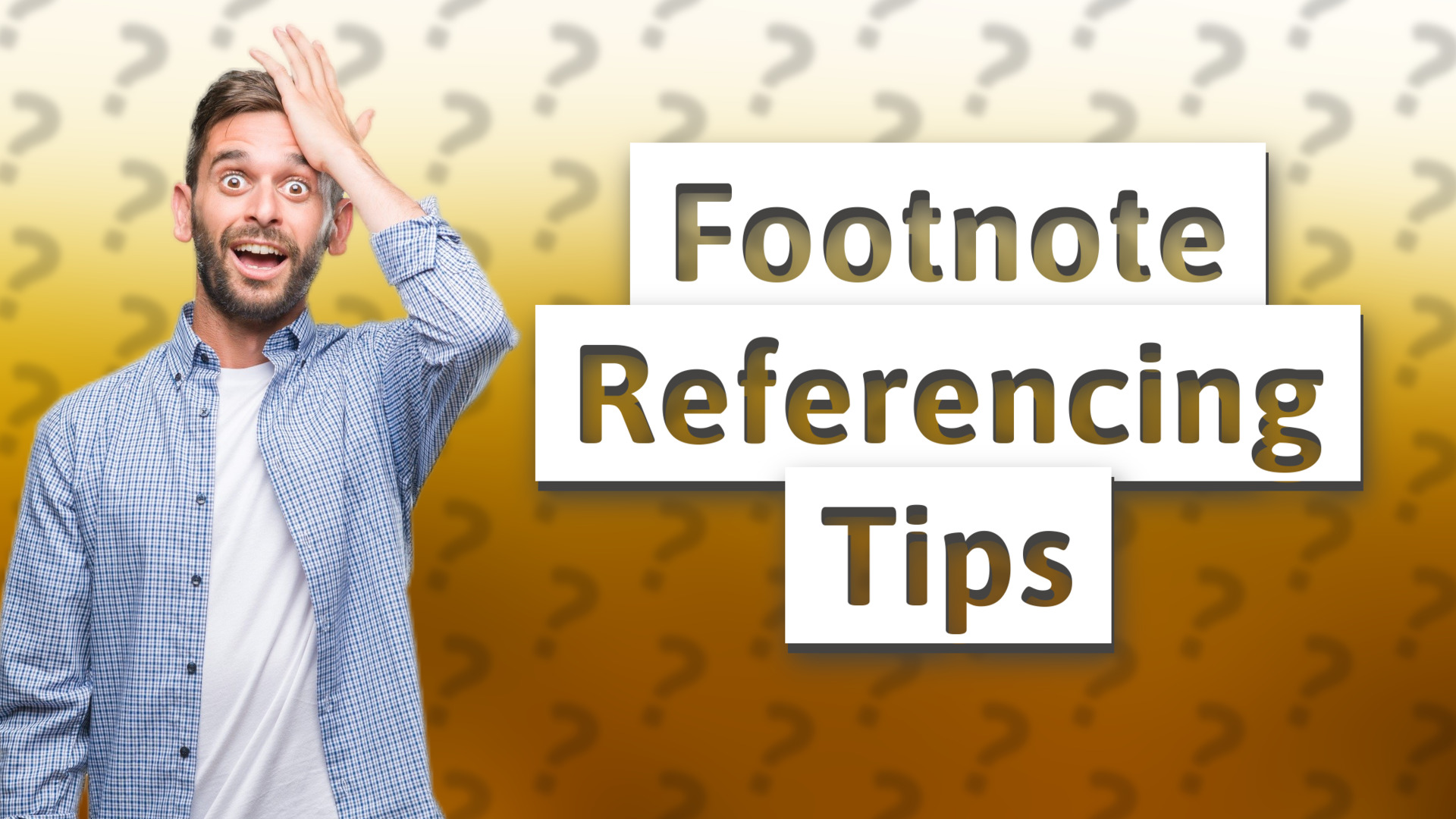 Footnote Referencing Tips
