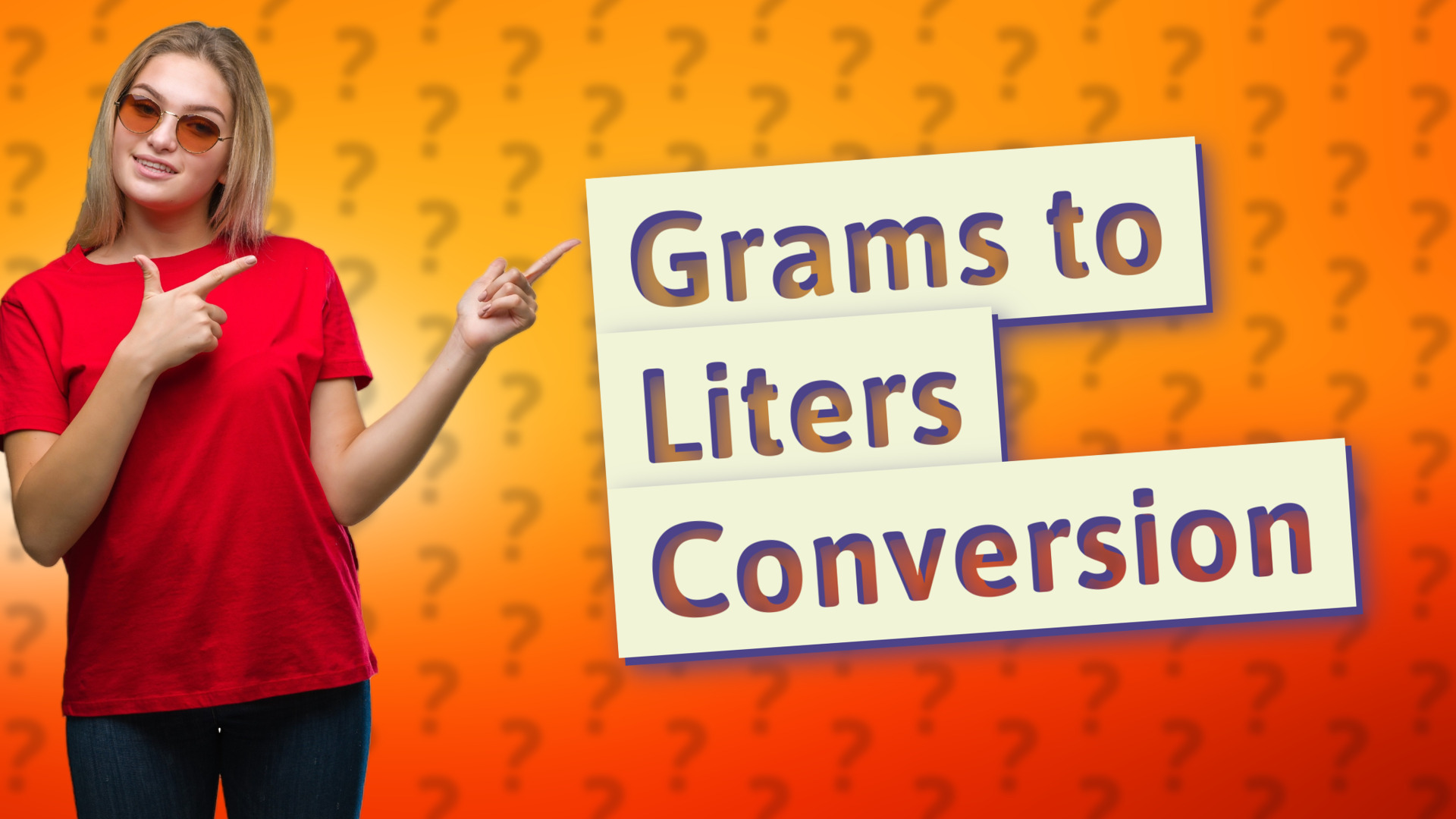 Grams to Liters Conversion