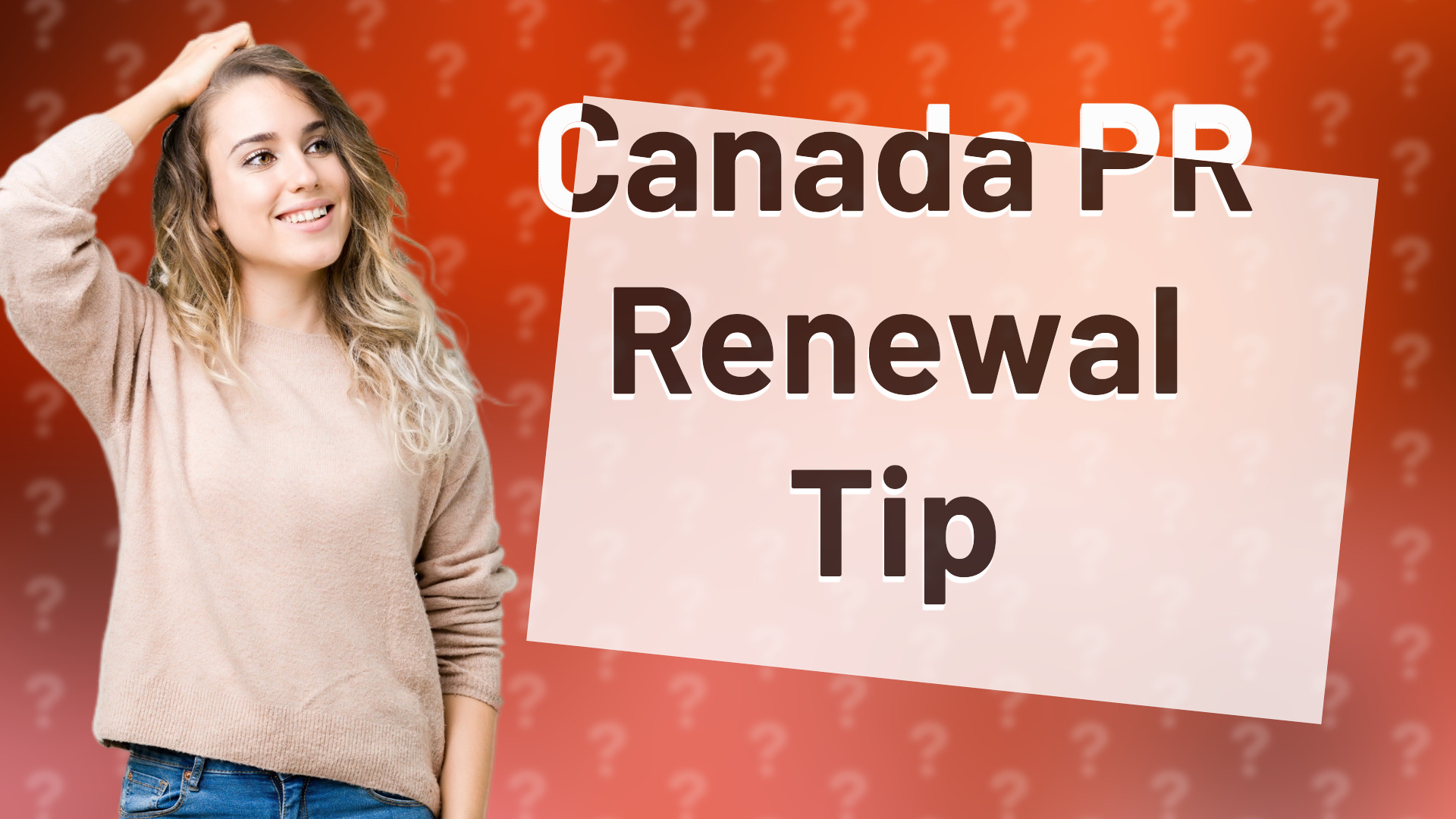 Canada PR Renewal Tip