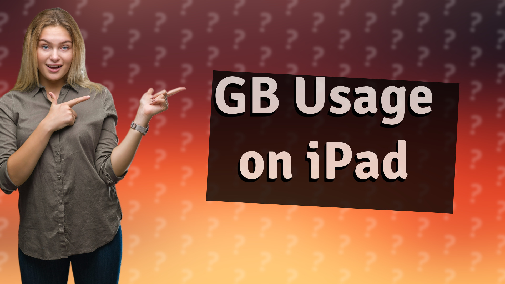 GB Usage on iPad
