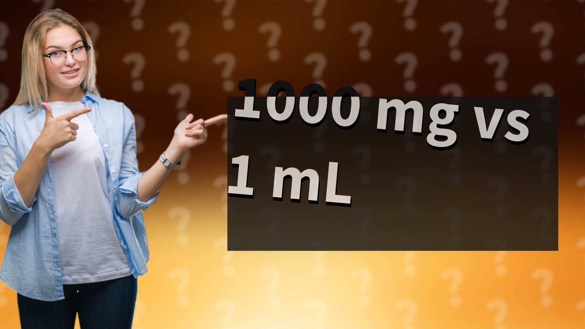 1000 mg vs 1 mL