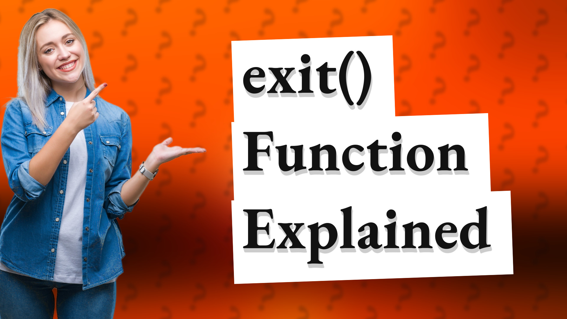 exit() Function Explained