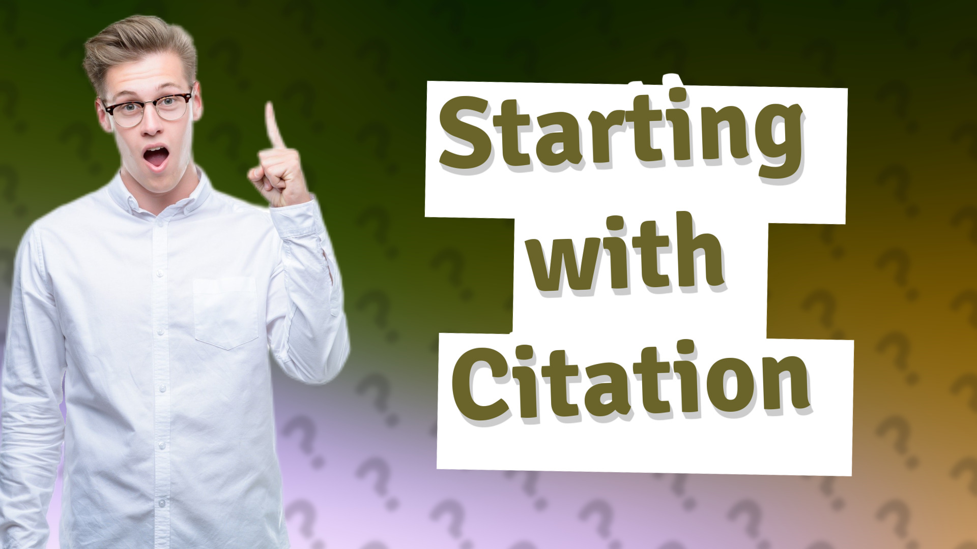Starting with Citation