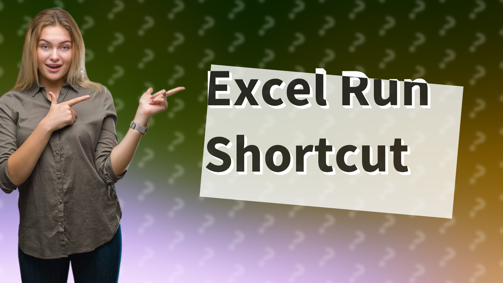 Excel Run Shortcut