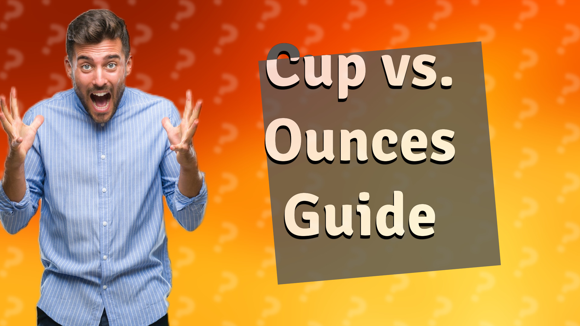 Cup vs. Ounces Guide