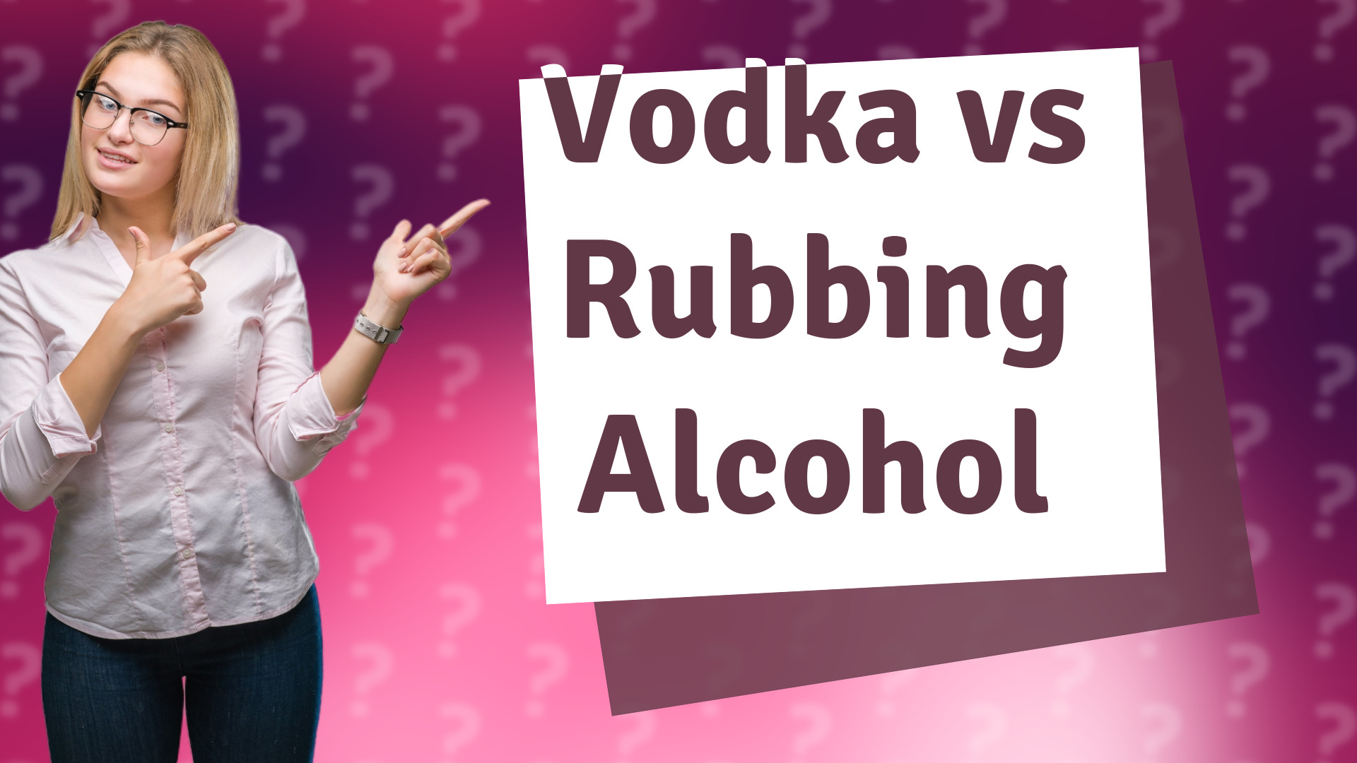 Vodka vs Rubbing Alcohol