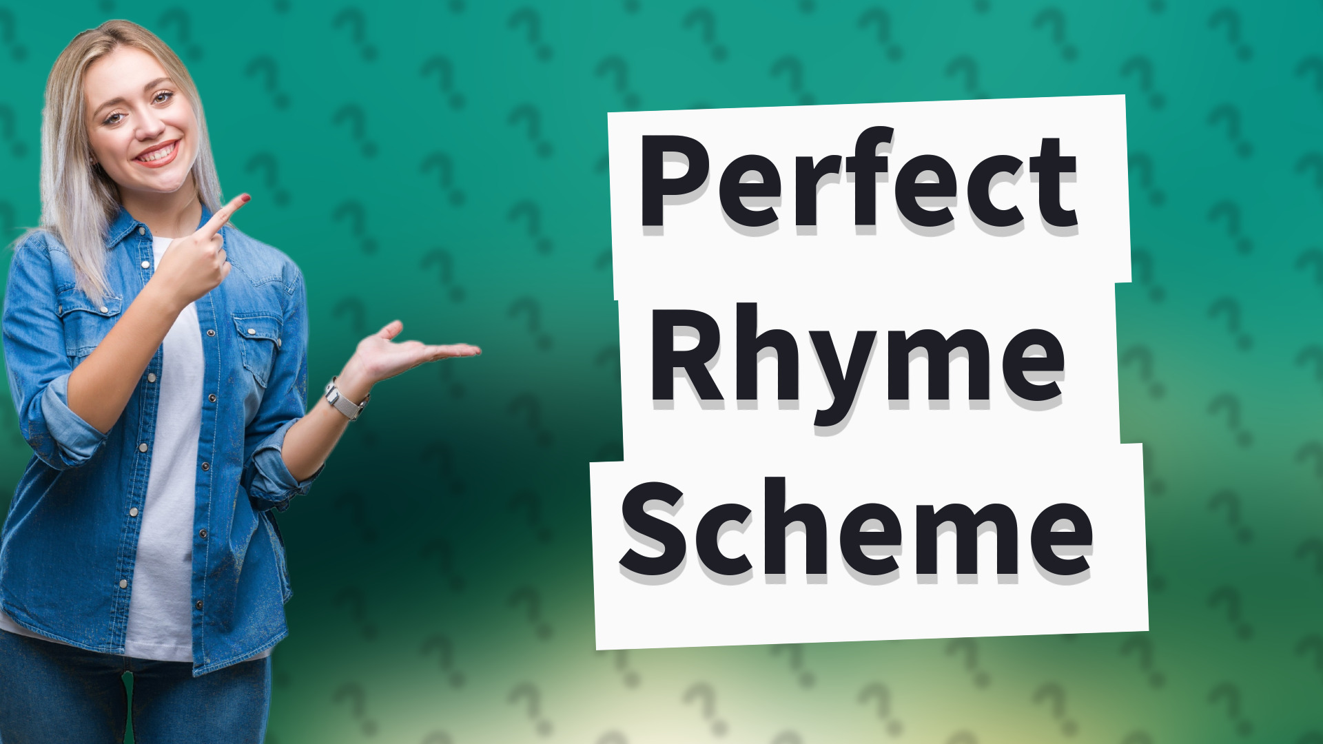 Perfect Rhyme Scheme