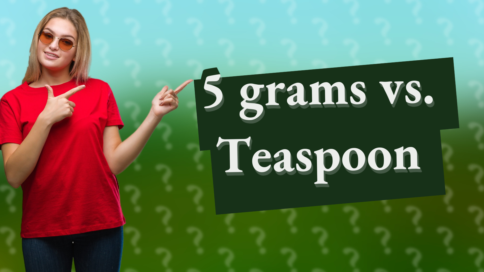 5 grams vs. Teaspoon