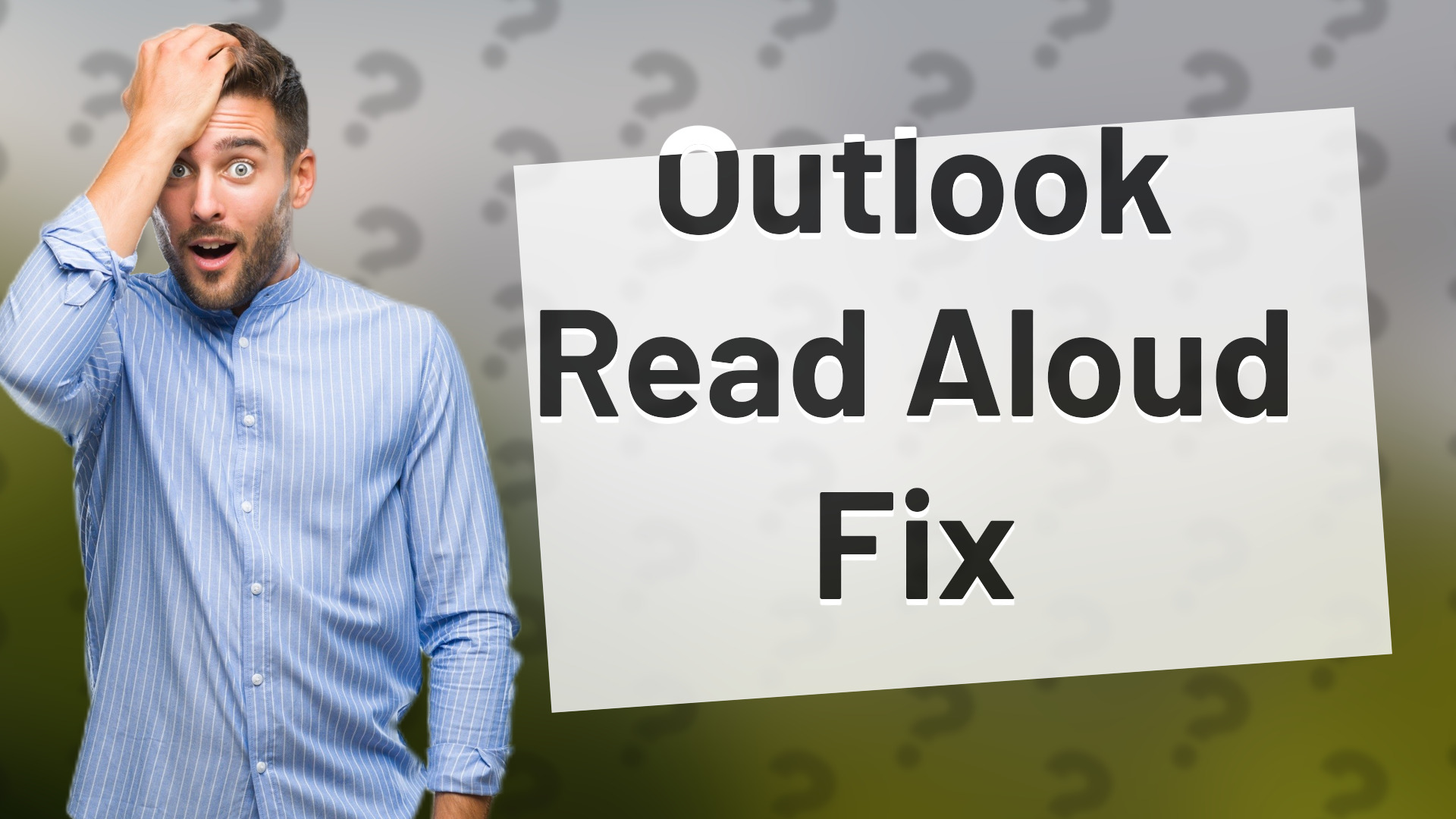 Outlook Read Aloud Fix