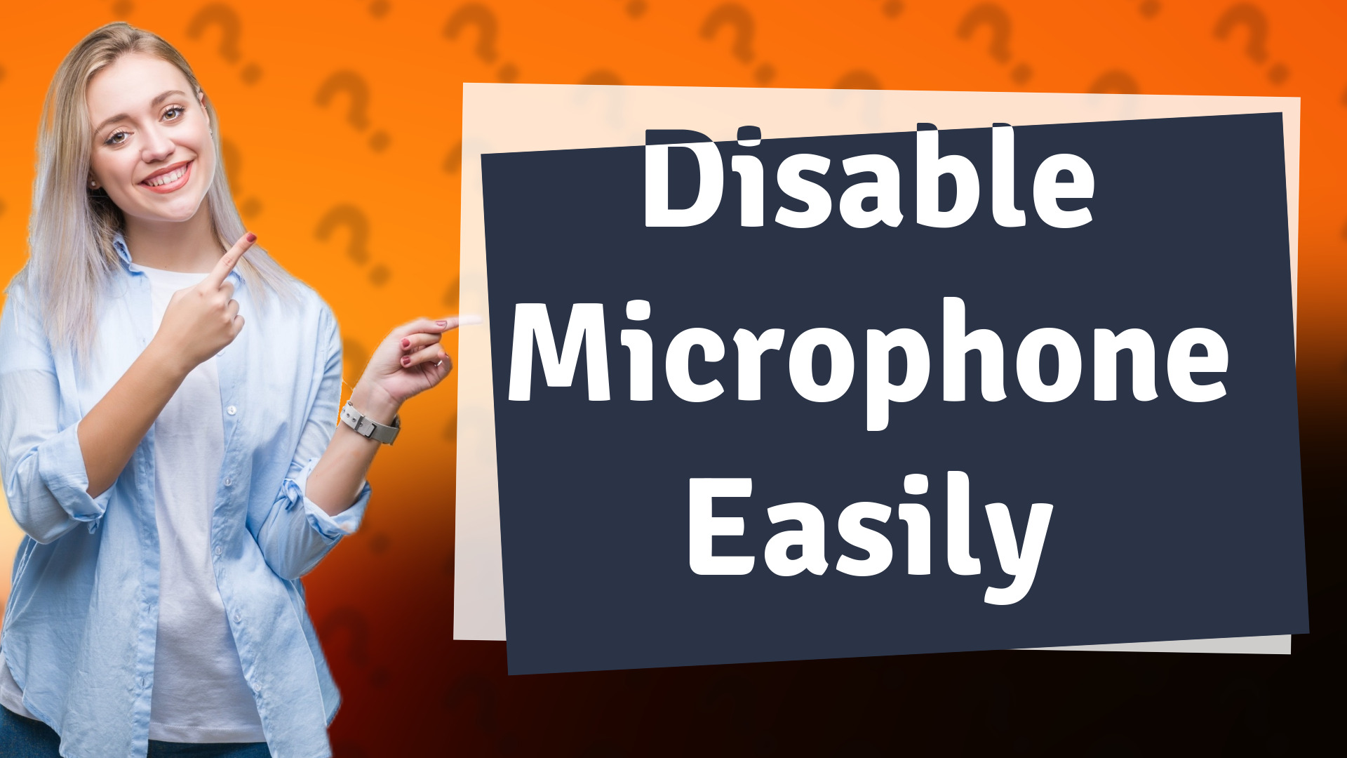 Disable Microphone Easily