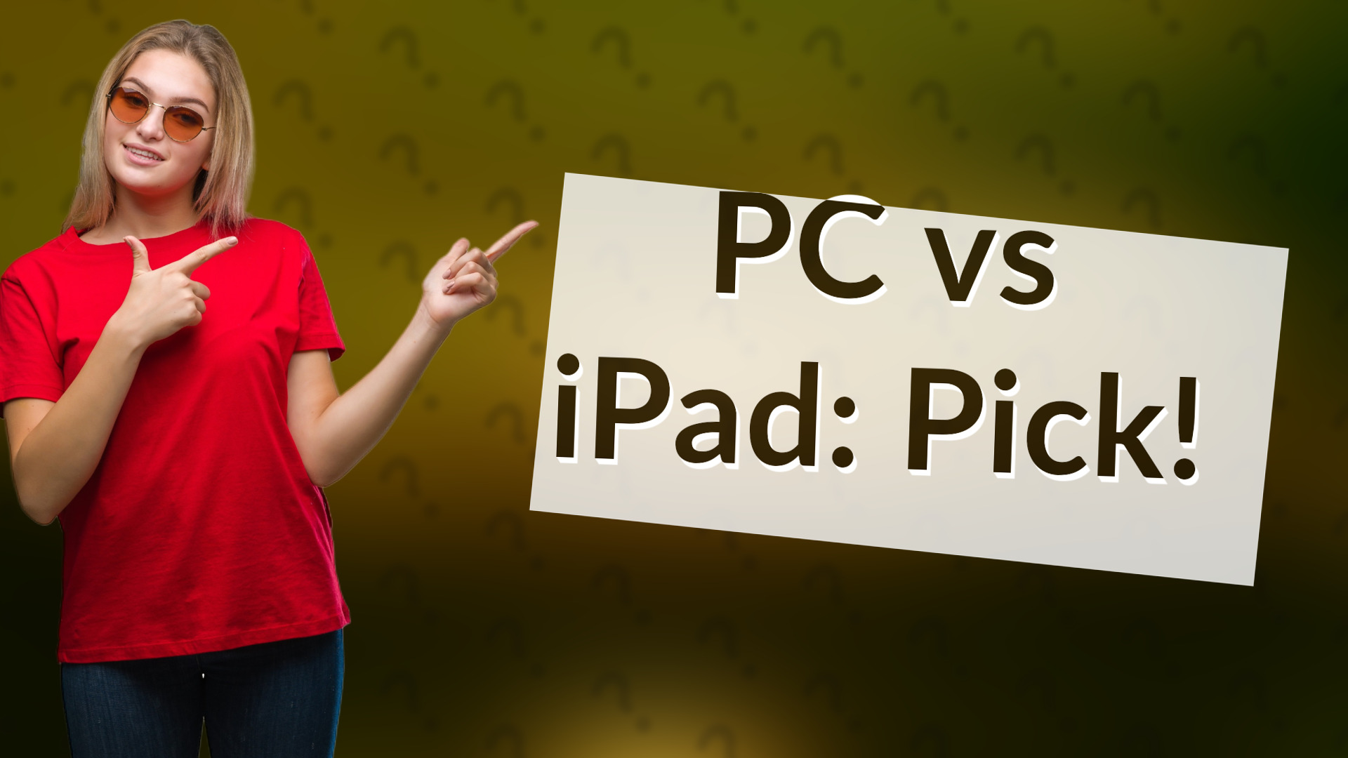 PC vs iPad: Pick!