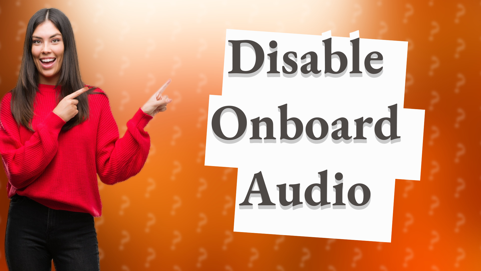 Disable Onboard Audio