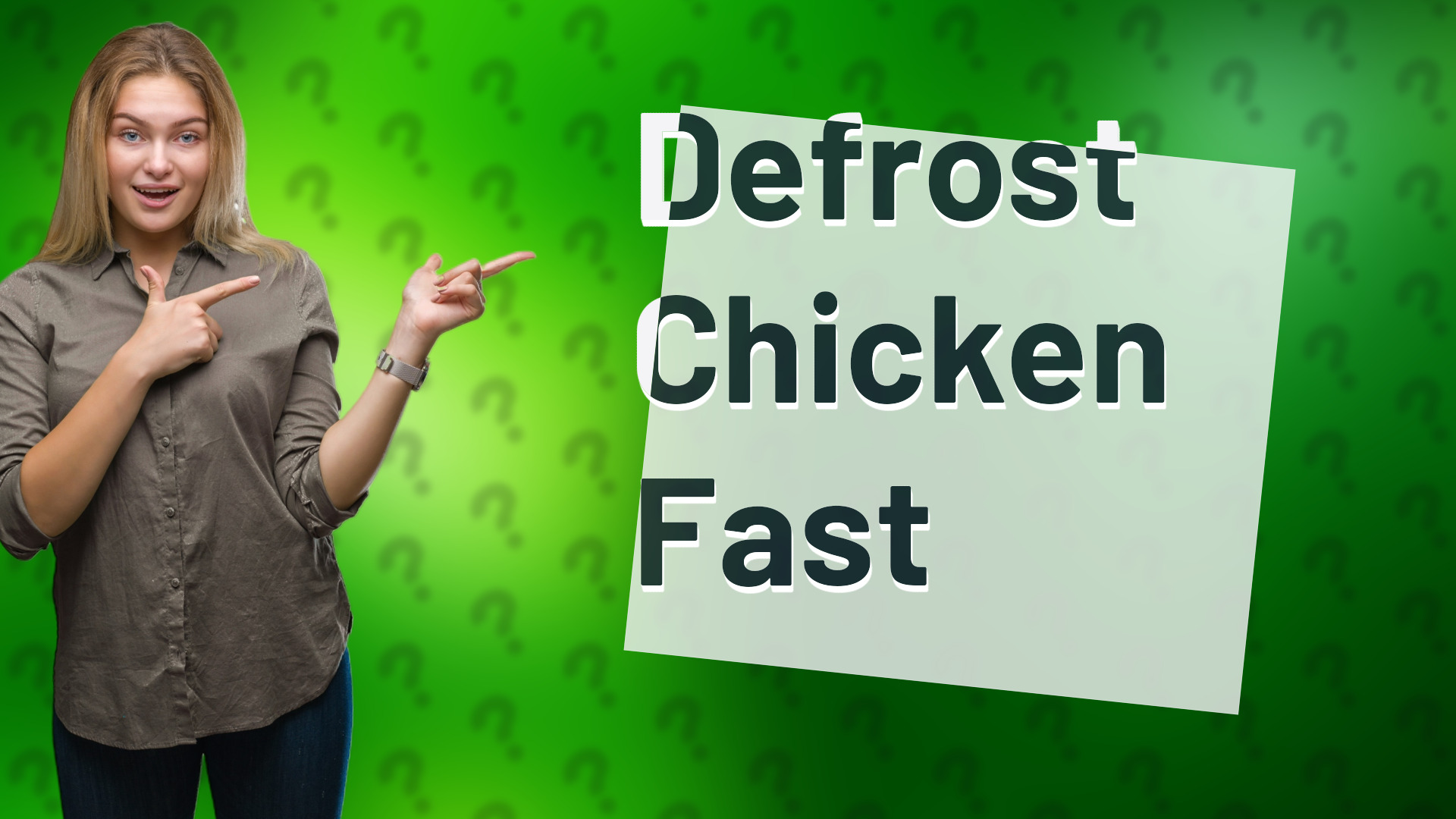 Defrost Chicken Fast