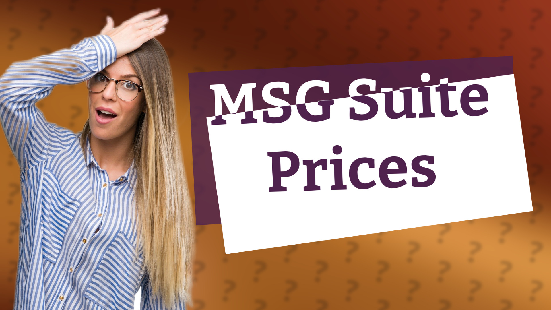 MSG Suite Prices