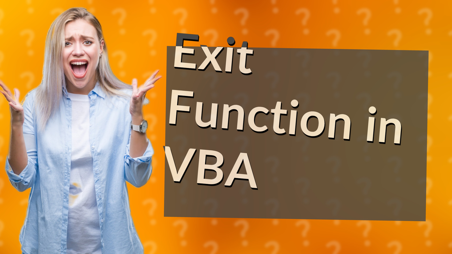 Exit Function in VBA