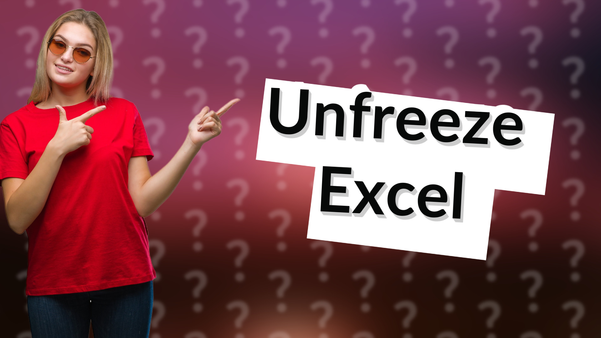 Unfreeze Excel