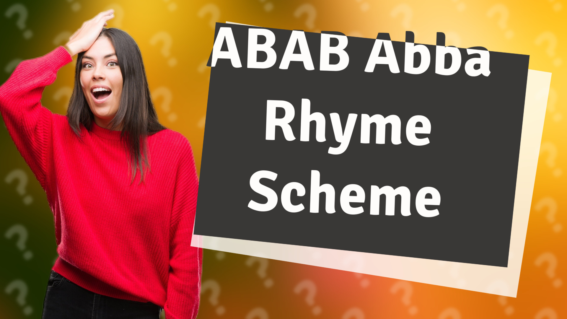 ABAB Abba Rhyme Scheme