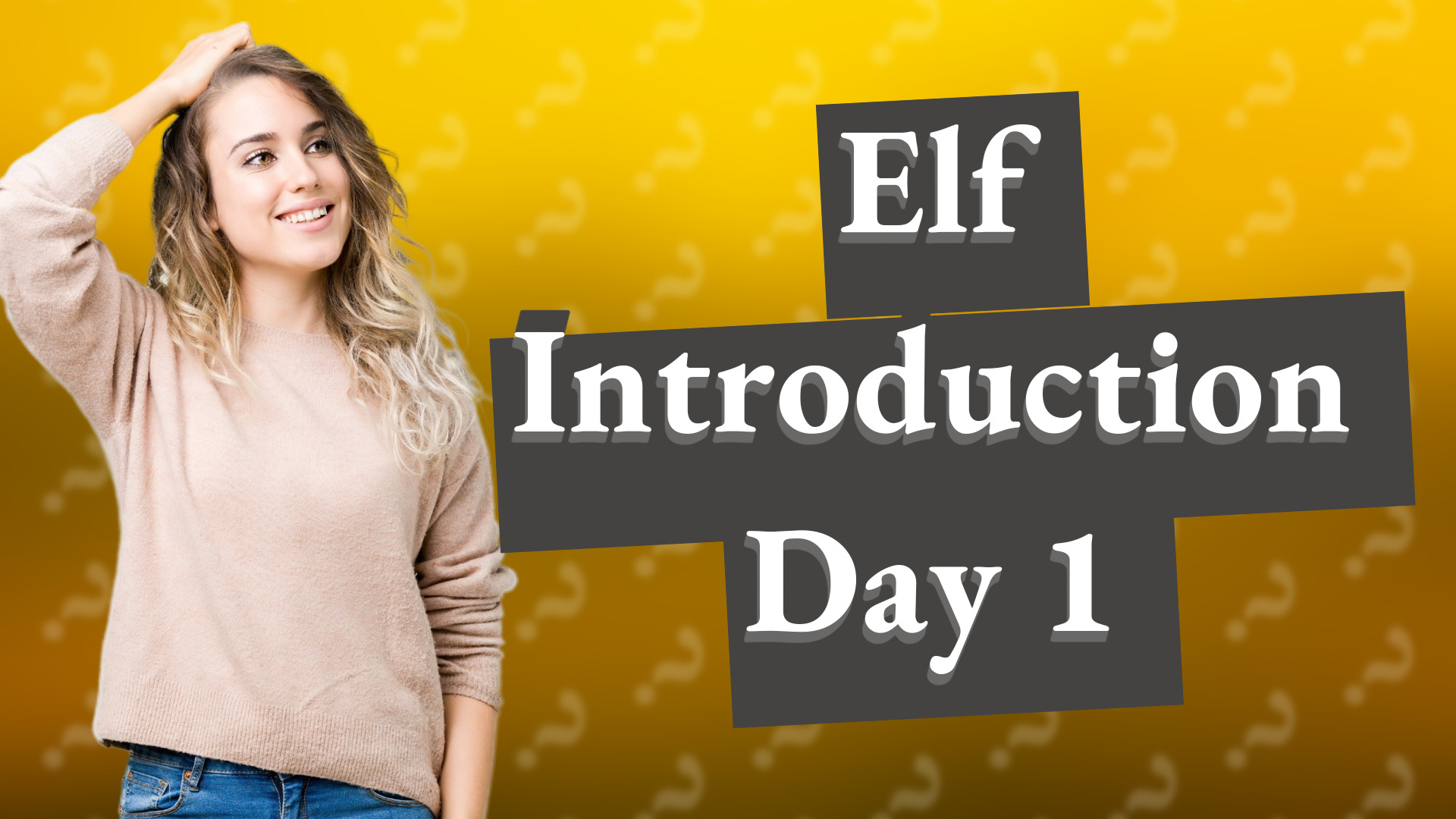 Elf Introduction Day 1