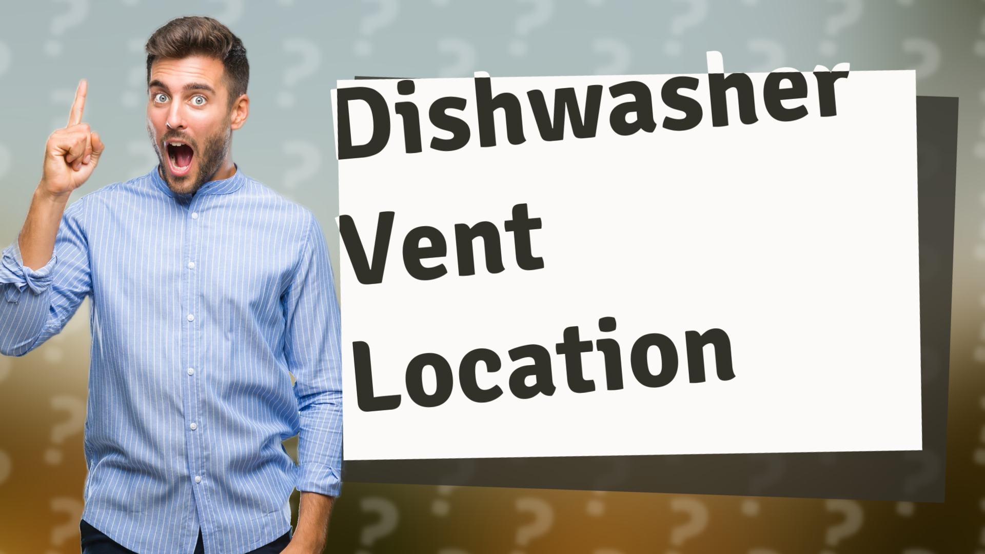 Dishwasher Vent Location