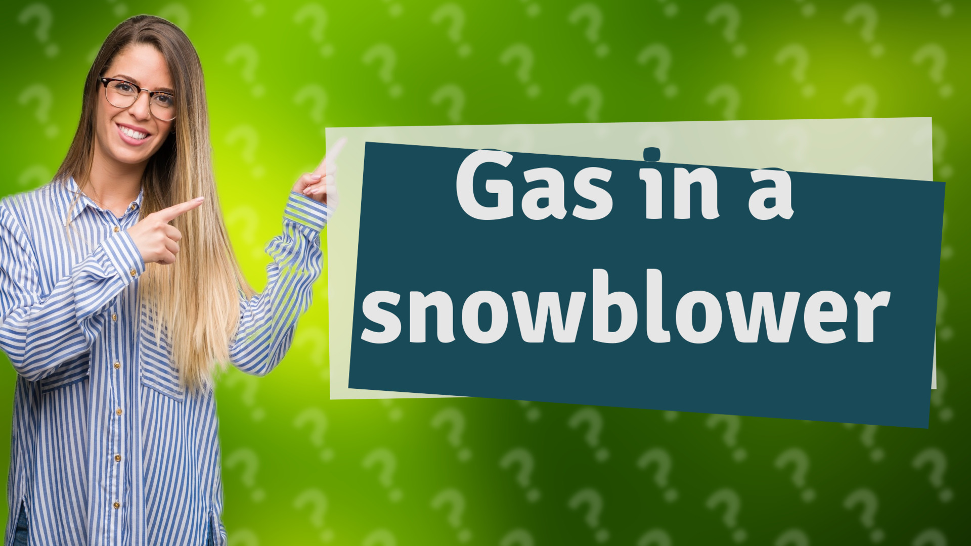 Gas in a snowblower