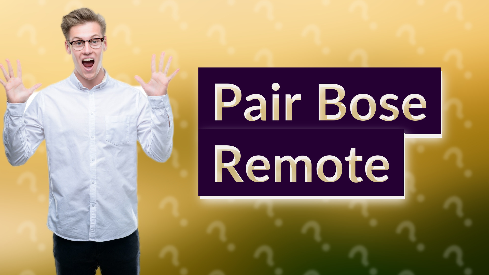 Pair Bose Remote