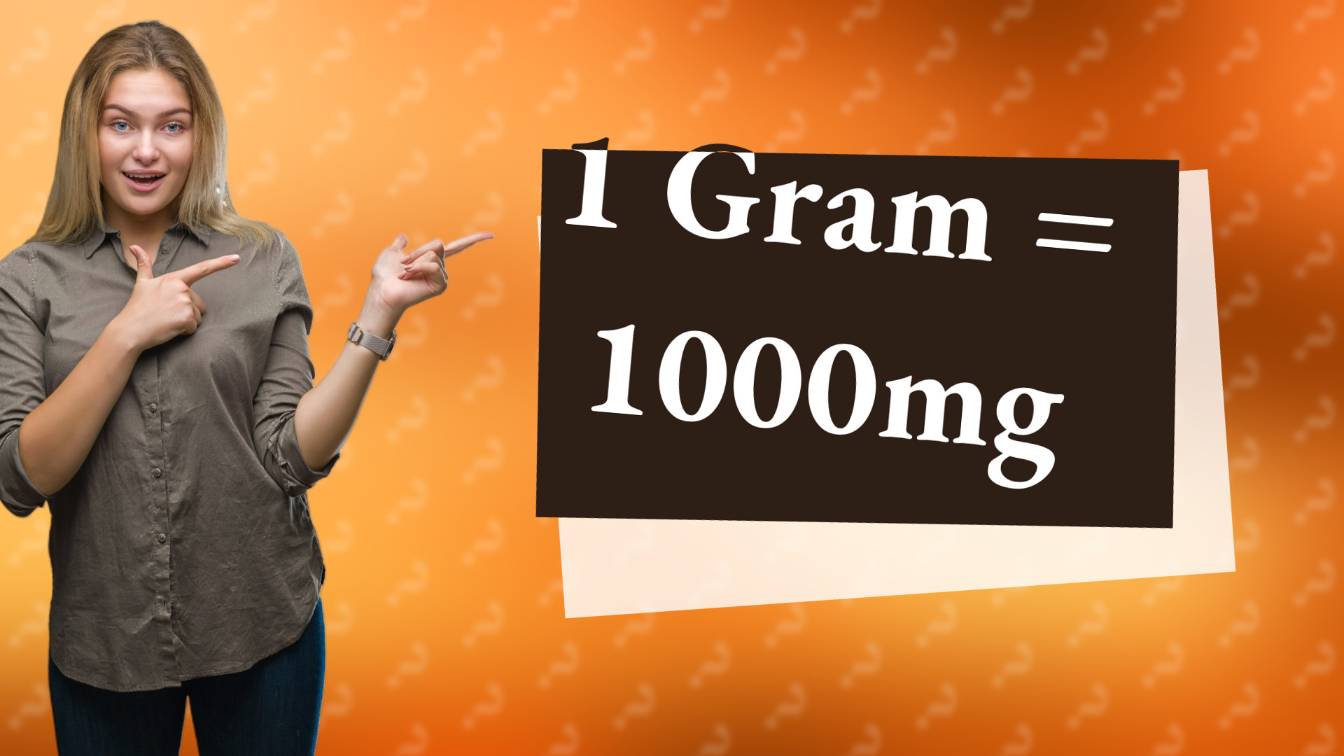 1 Gram = 1000mg
