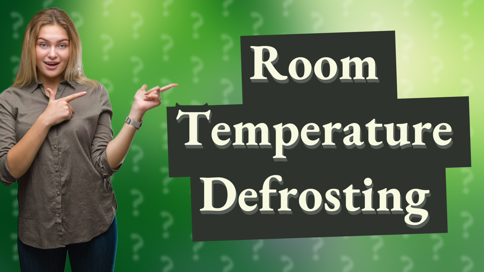 Room Temperature Defrosting