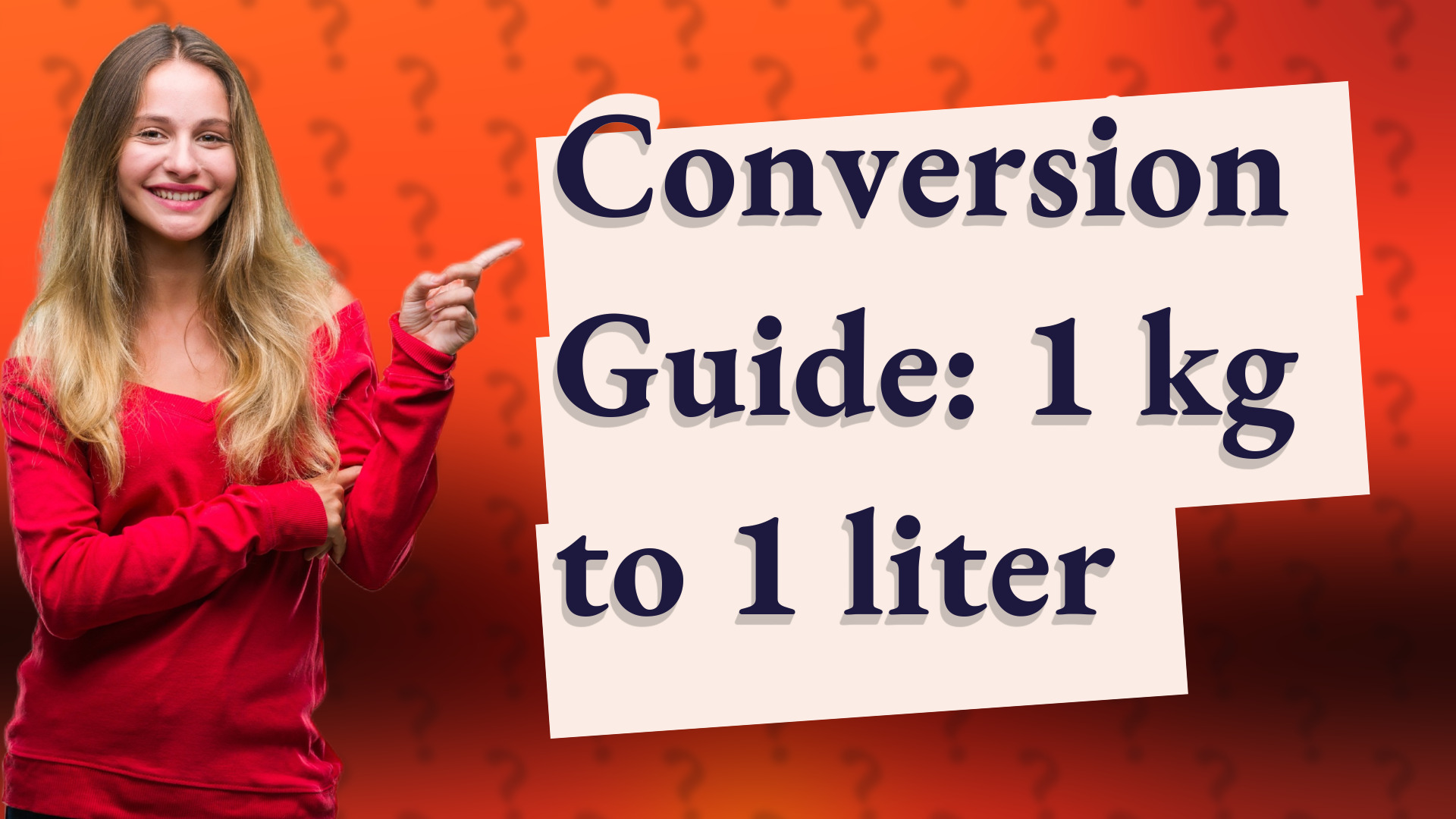 Conversion Guide: 1 kg to 1 liter