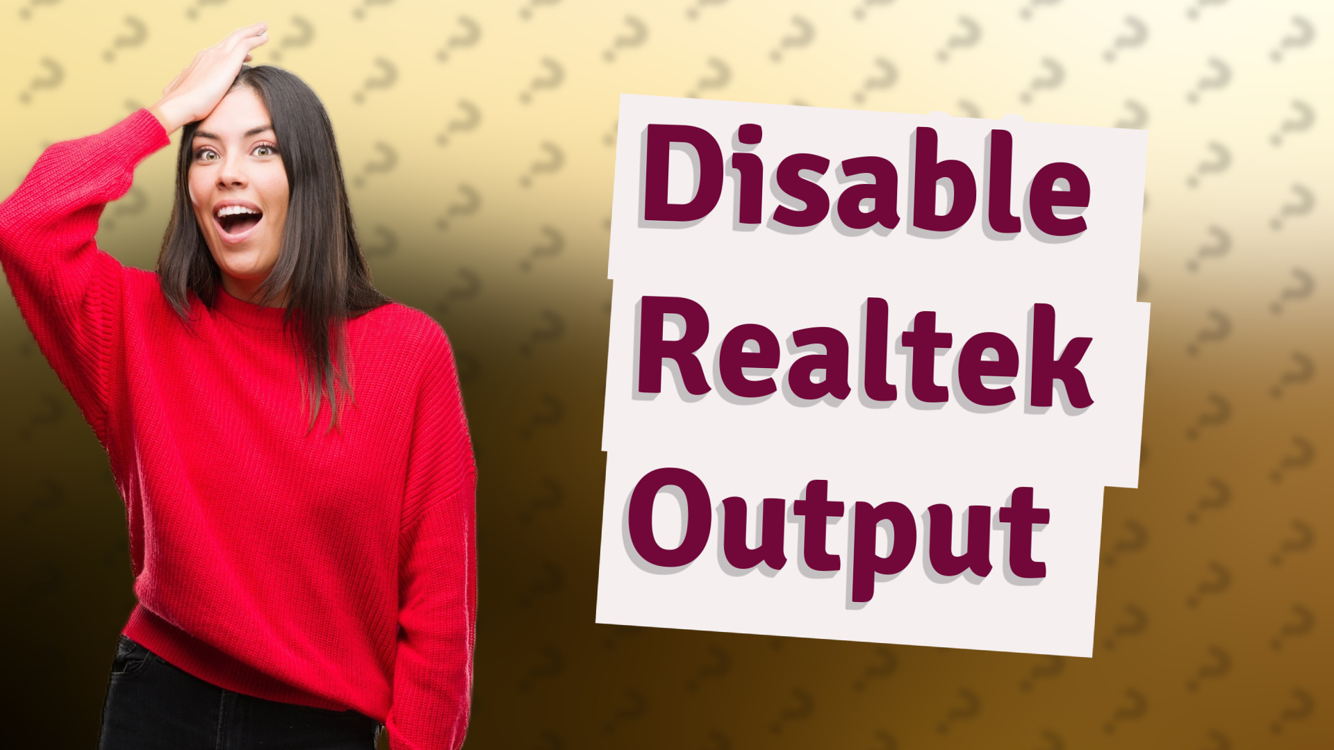 Disable Realtek Output