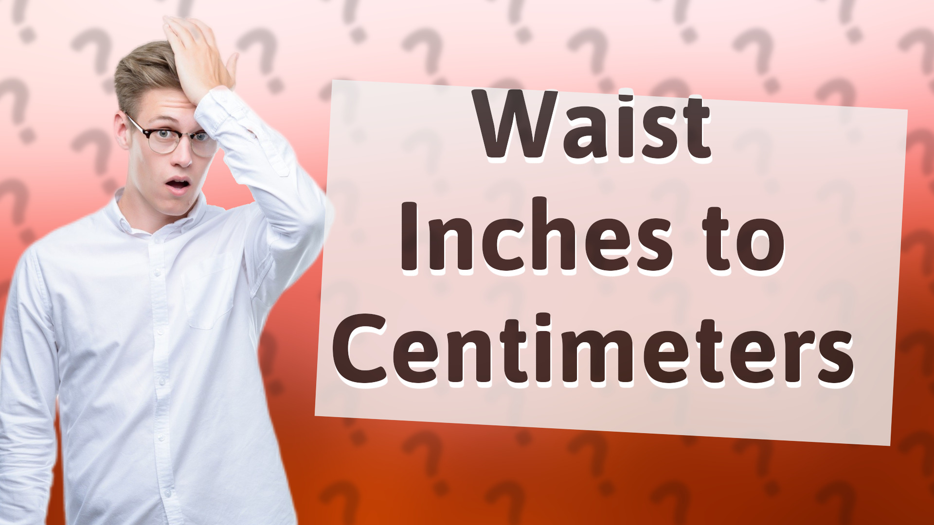 Waist Inches to Centimeters