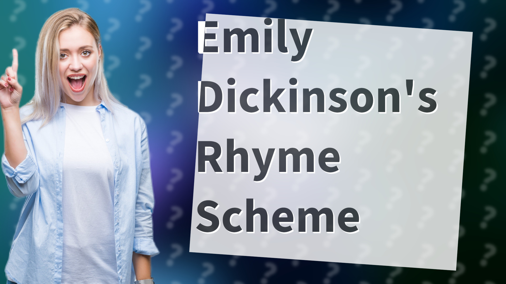 Emily Dickinson's Rhyme Scheme