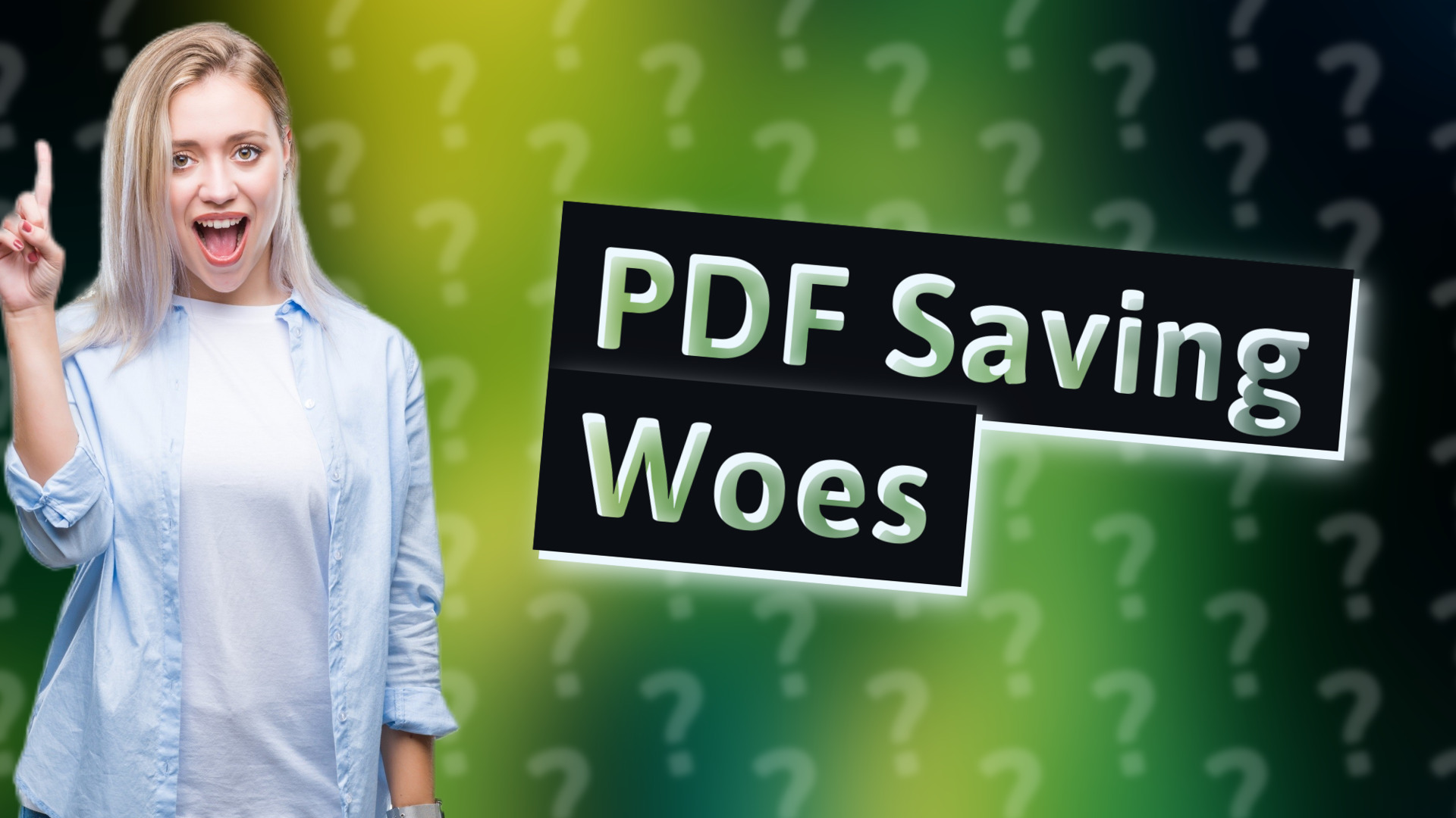 PDF Saving Woes