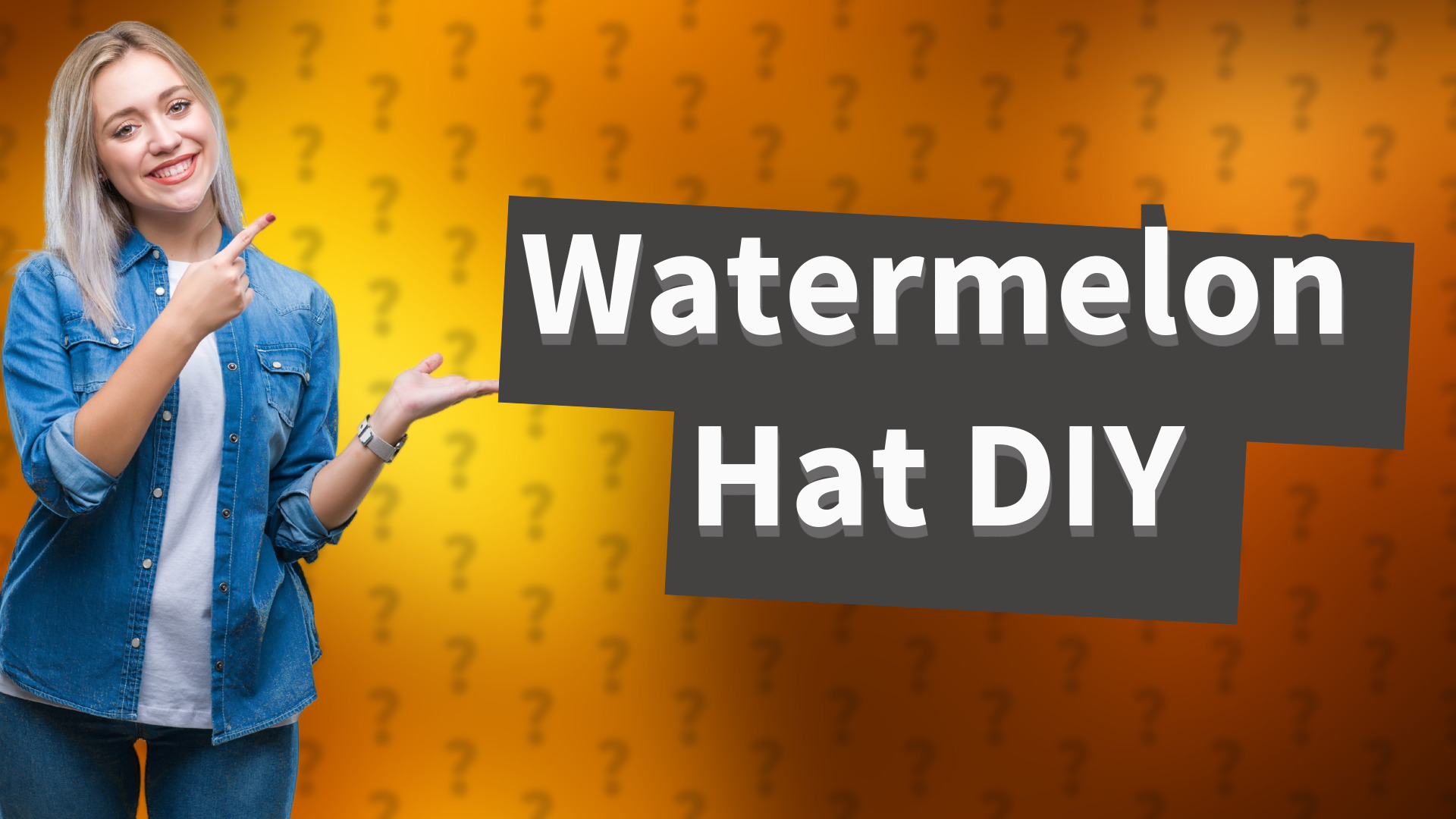 Watermelon Hat DIY