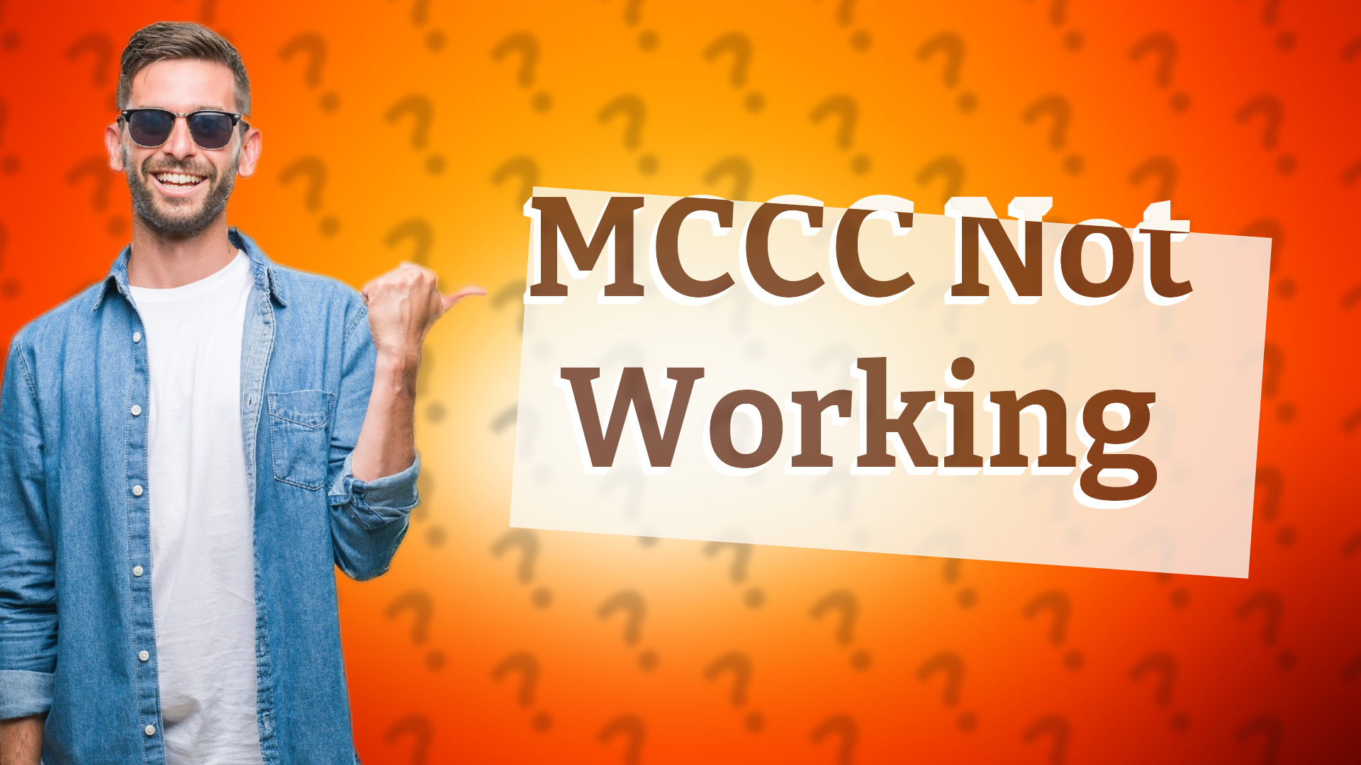 MCCC Not Working