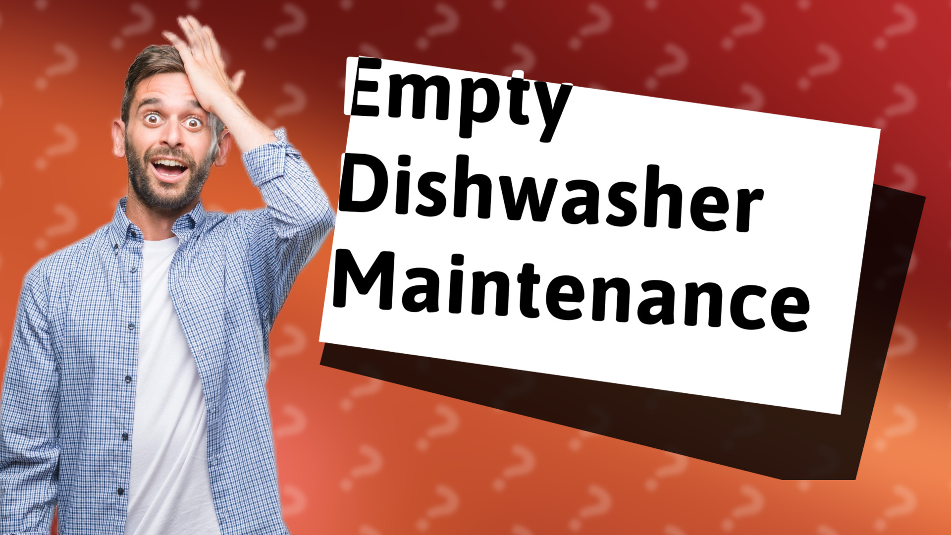 Empty Dishwasher Maintenance