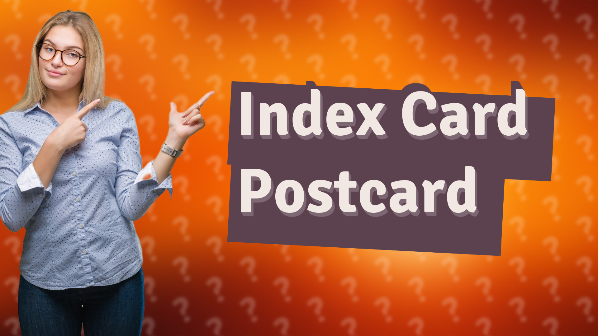 Index Card Postcard
