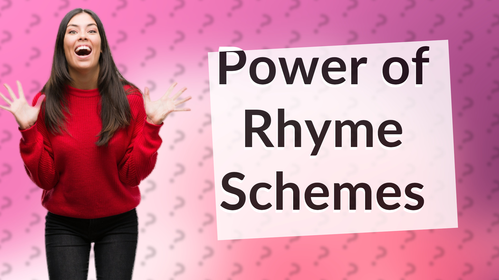 Power of Rhyme Schemes