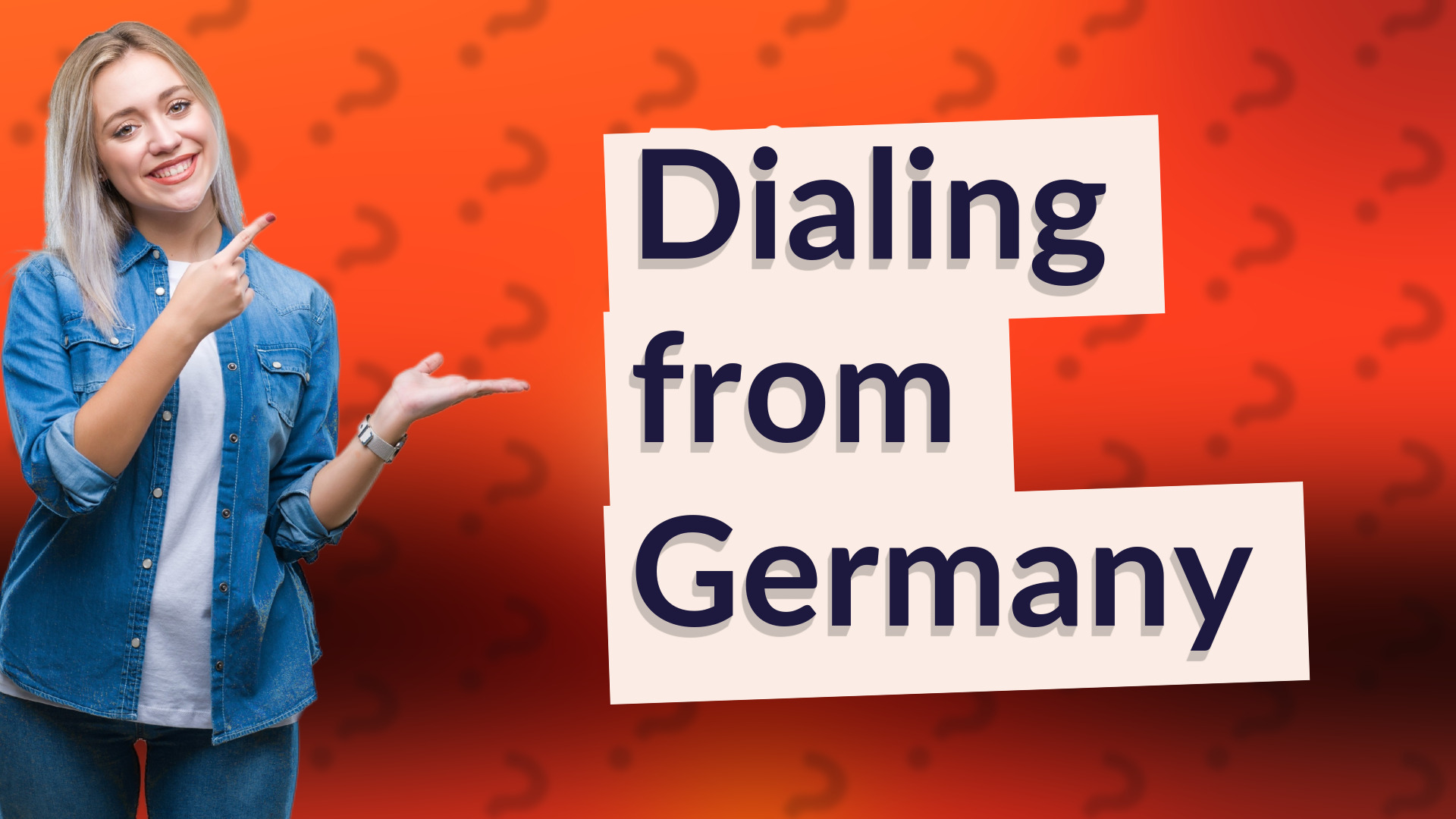 Dialing from Germany