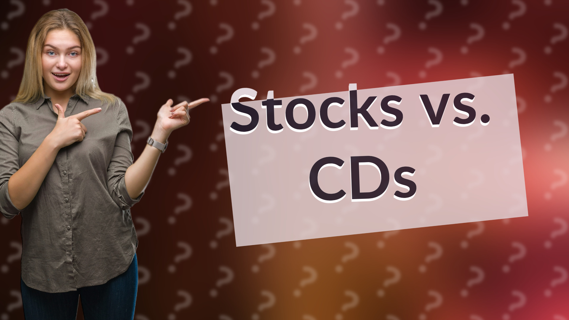Stocks vs. CDs