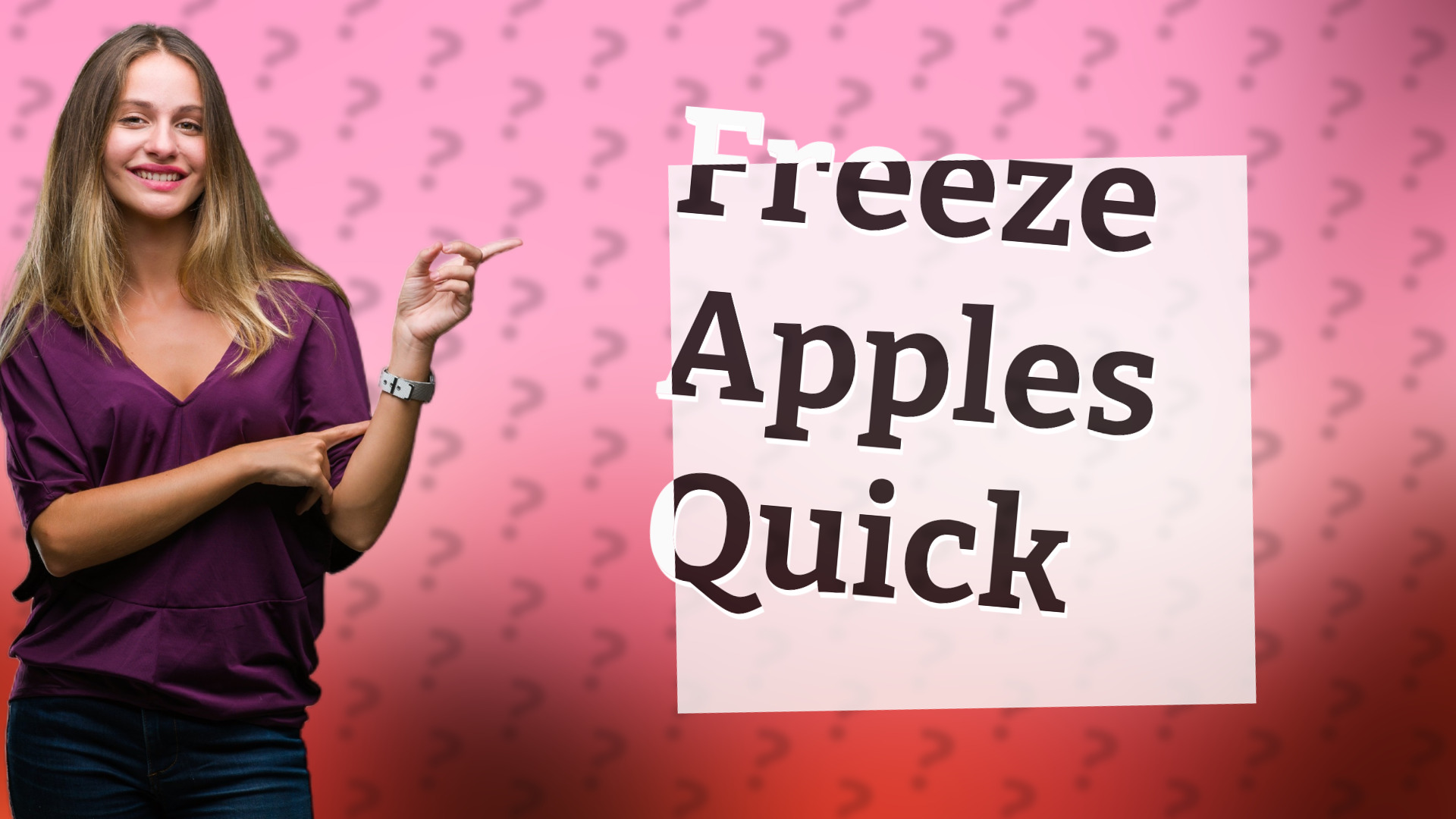 Freeze Apples Quick