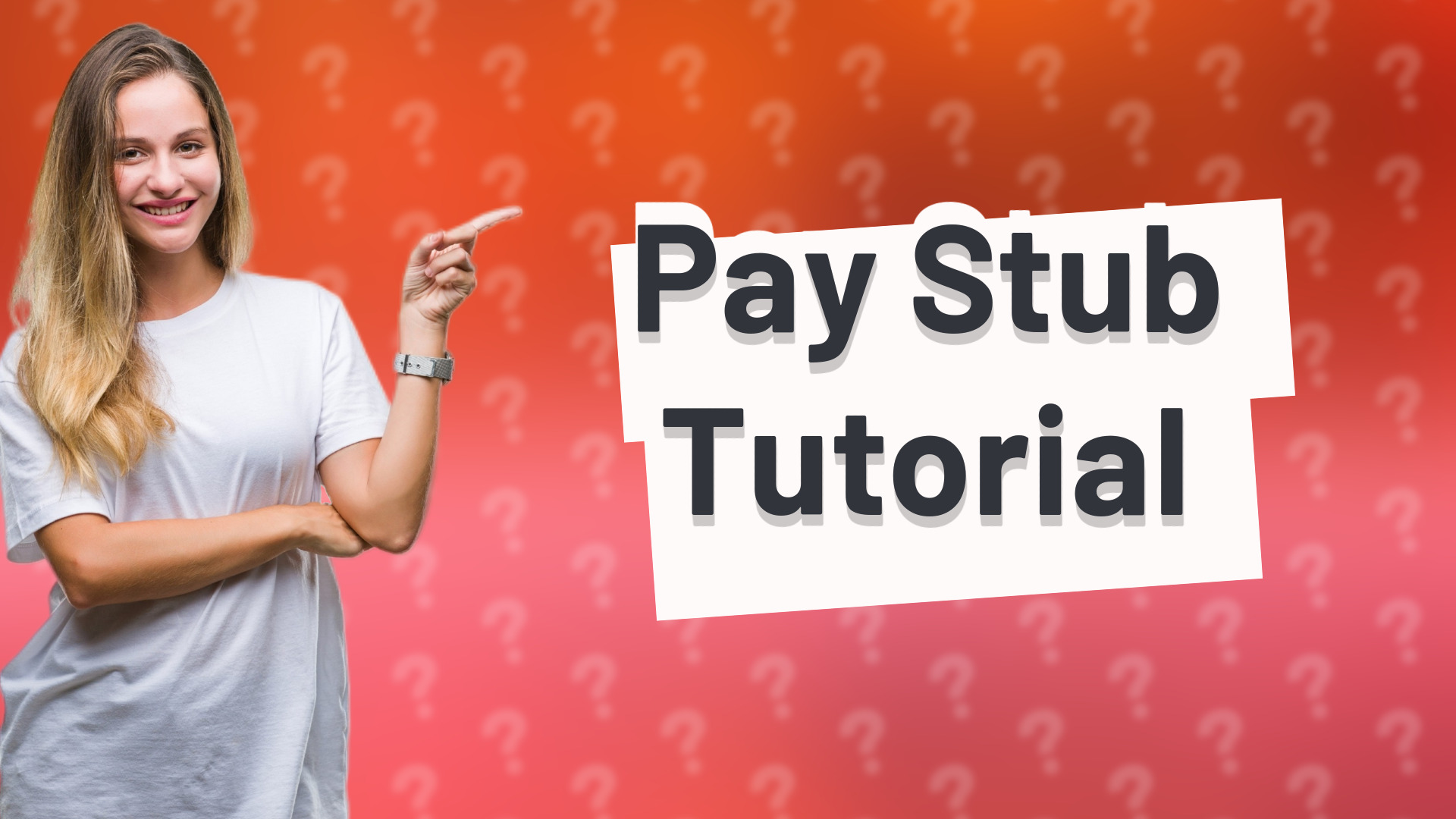 Pay Stub Tutorial
